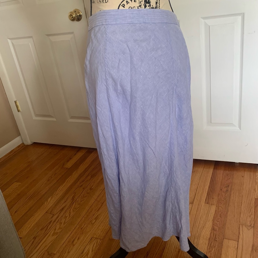 J CREW BAIRD MCNUTT IRISH LINEN SLIP SKIRT SIZE 10 EXCELLENT CONDITION - Picture 2 of 7